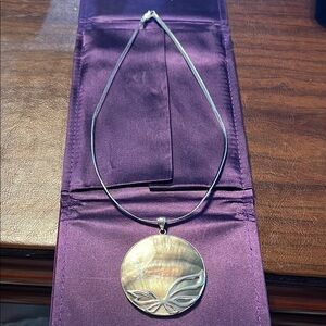 Necklace Tahitian mother of pearl Rhodium over Sterling Silver